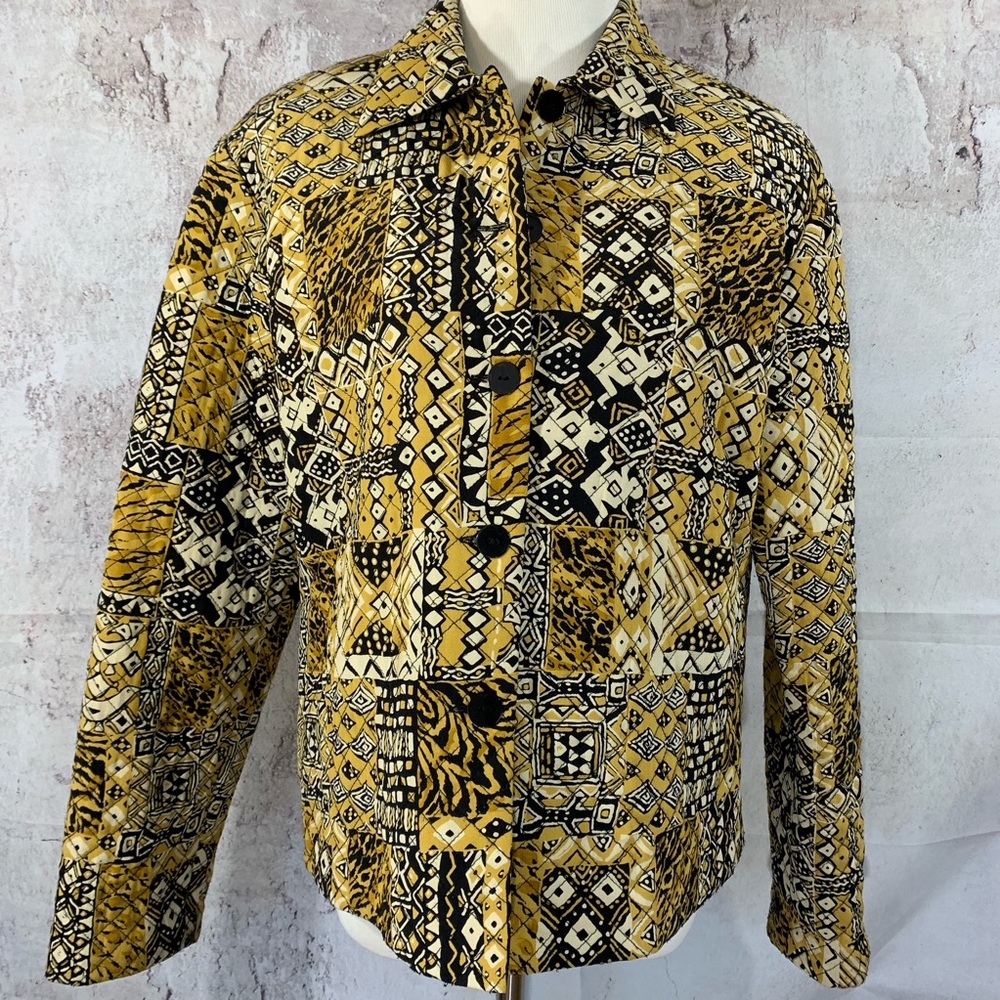 Maggie London Silk Blazer Quilted Lined Jacket